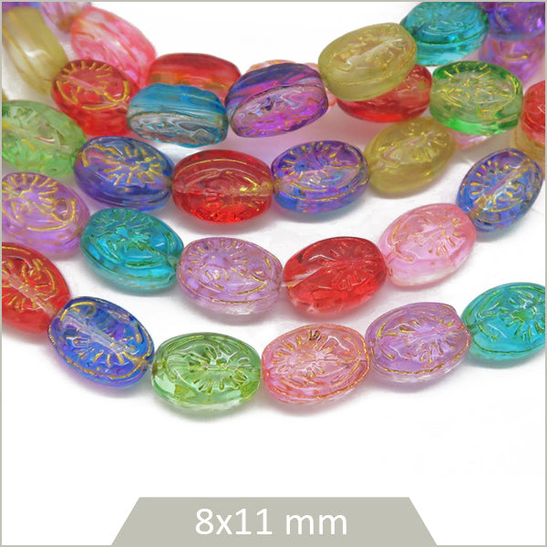 créer bijoux colorés avec ces perles verre ovales