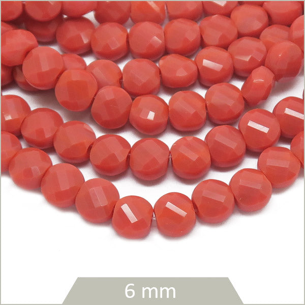 perles rondes plates en verre