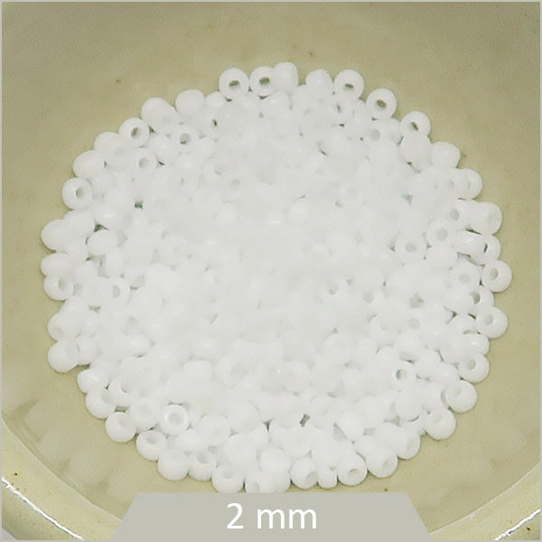5g Rocaille Miyuki 11/0, 0402 blanc opaque