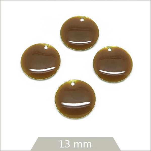 pendentif rond effet émail pour bijoux