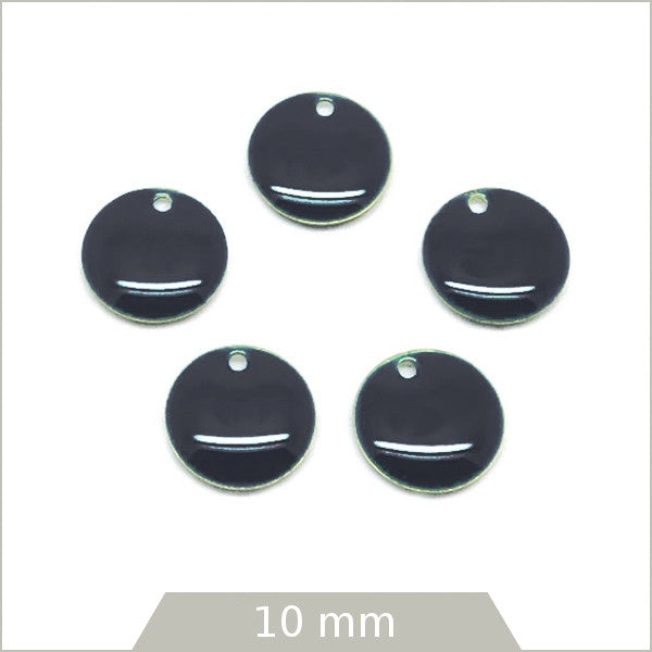 breloque ronde émaillée bijoux