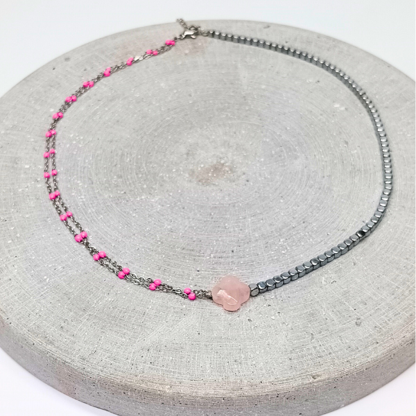 3 chaînettes de réglage + fermoirs en acier