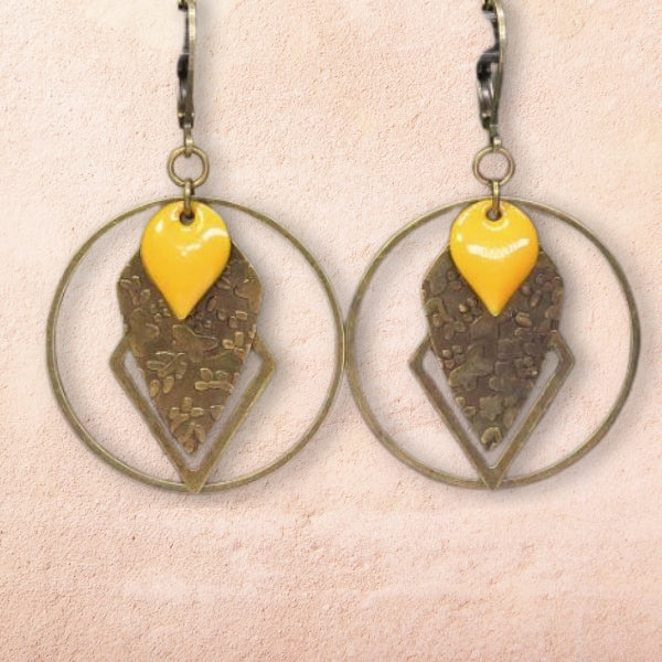 idée création DIY créoles bronze