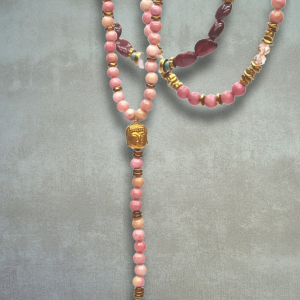 tuto collier rhodonite