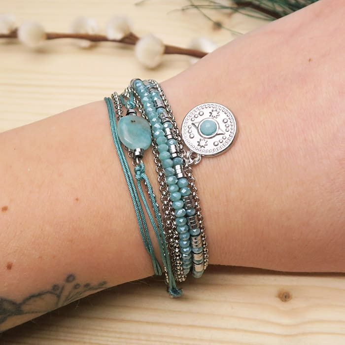 DIY bracelet multi rang en acier