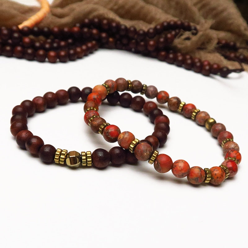 Idée création bracelet perles bois