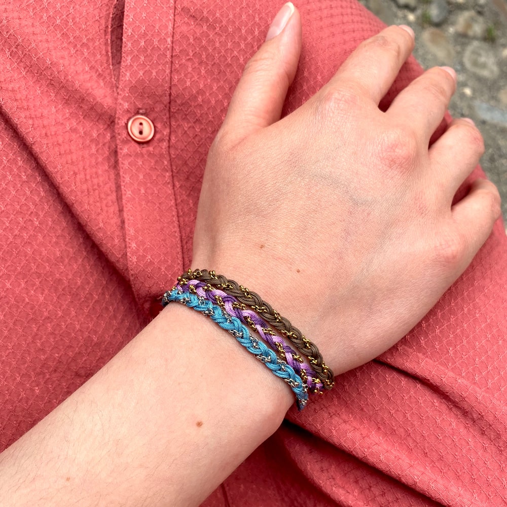 DIY bracelet tressé en cordon