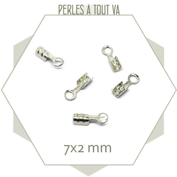 80 embouts 1 mm couleur argent