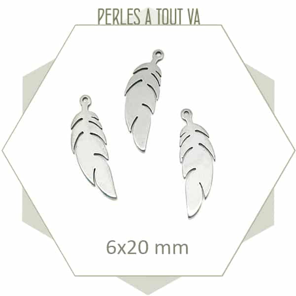 Fournisseur pendentif plume en acier