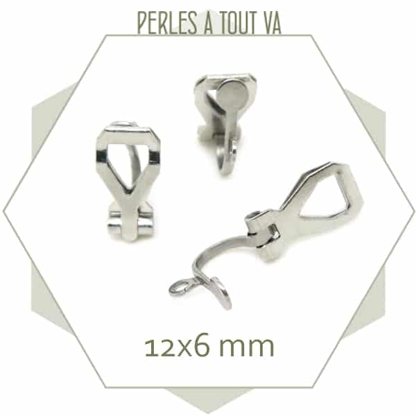 clip boucle d'oreille argent