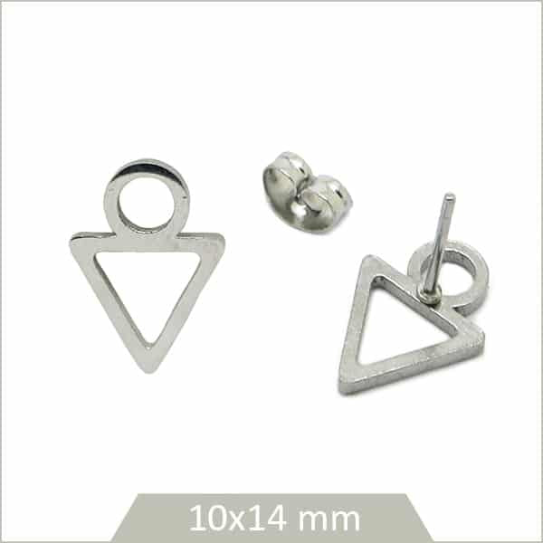 clou boucles d'oreilles triangle acier