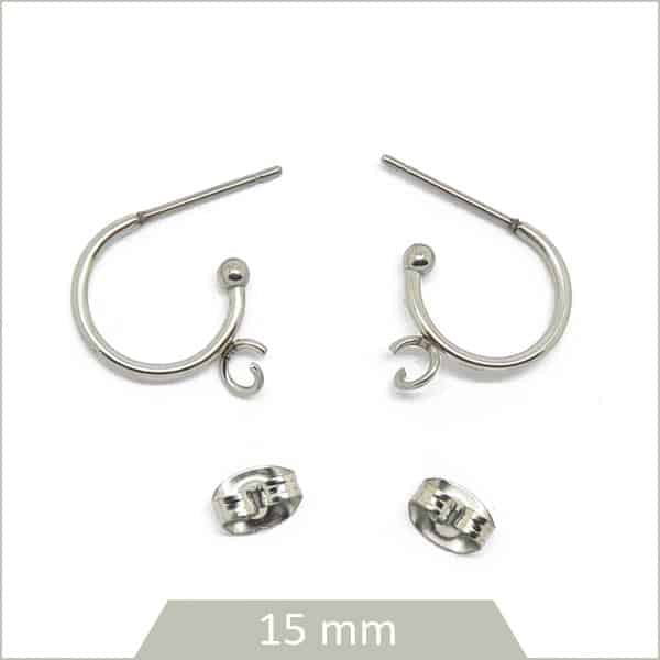 fournisseur créoles acier pour bijoux