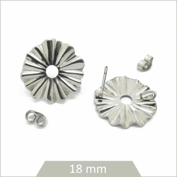 Apprêt boucles d'oreilles fleur