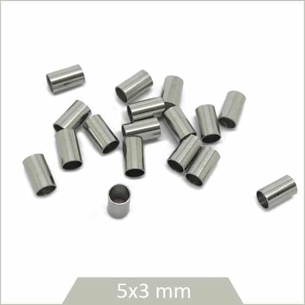 Fournisseur perles tube cache nœud en acier