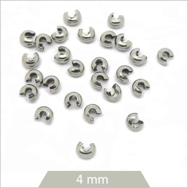 Environ 30 perles cache nœud en acier inoxydable mm argent, DIY
