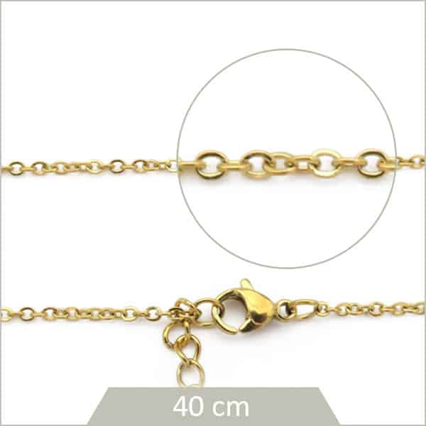 Vente chaine collier en acier doré
