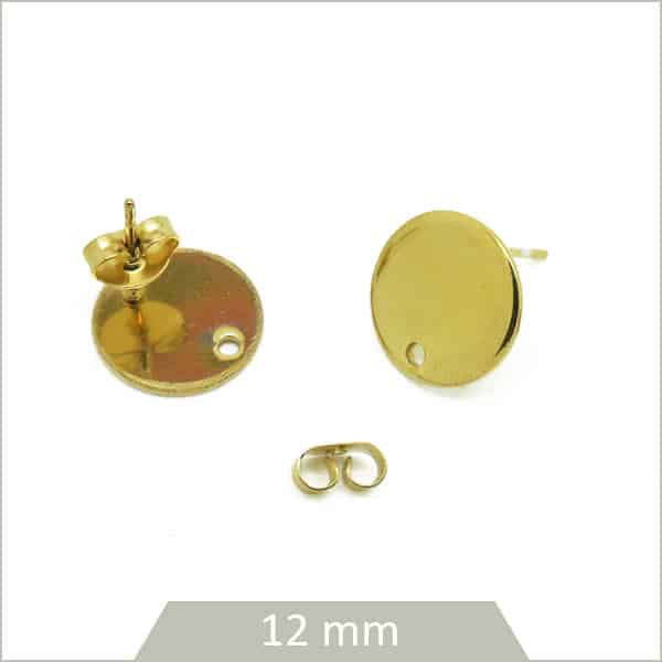 Fournisseur clou boucles d'oreilles acier doré
