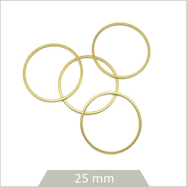 Lot De 100 Anneaux Porte-clés Avec Chaîne - 25 Mm - En Métal - Pour Bricolage, Clés, Sacs - Doré