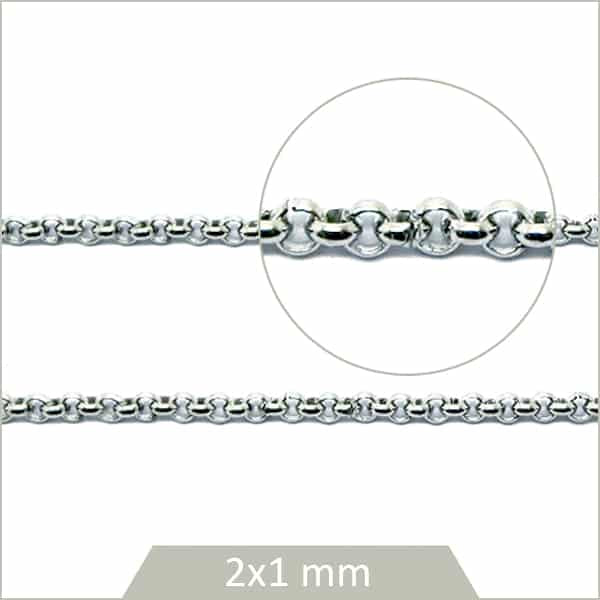 Chaine en acier rolo maillons ronds
