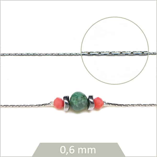 Vente fine chaine serpent acier