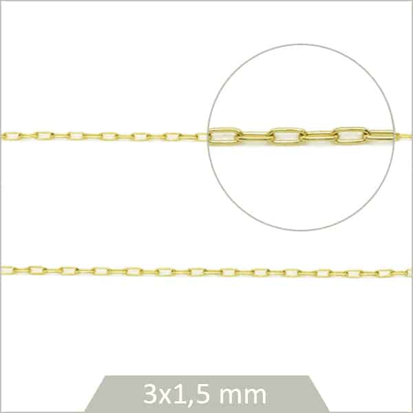 Fine chaine trombone pour bijoux
