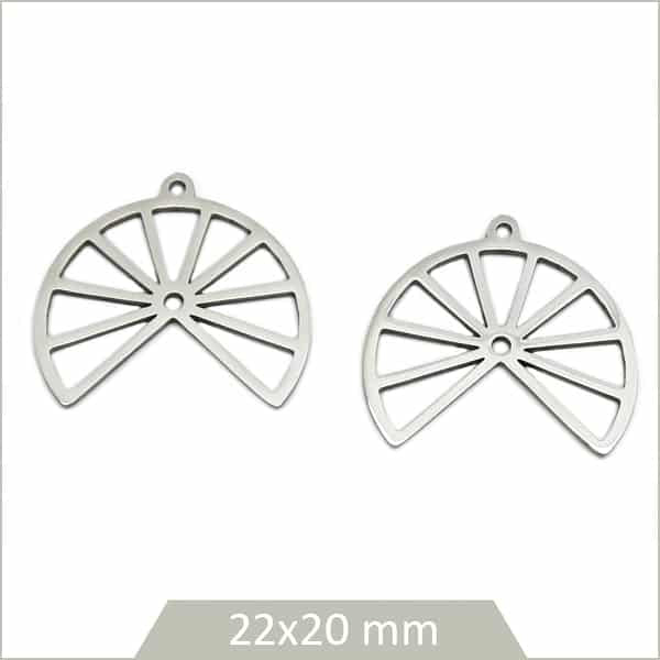 pendentif en acier roue pour bijoux