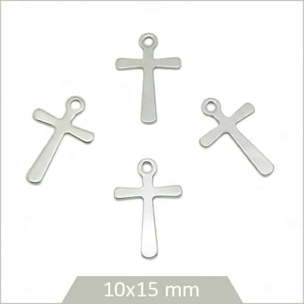 Grossiste breloque croix en acier