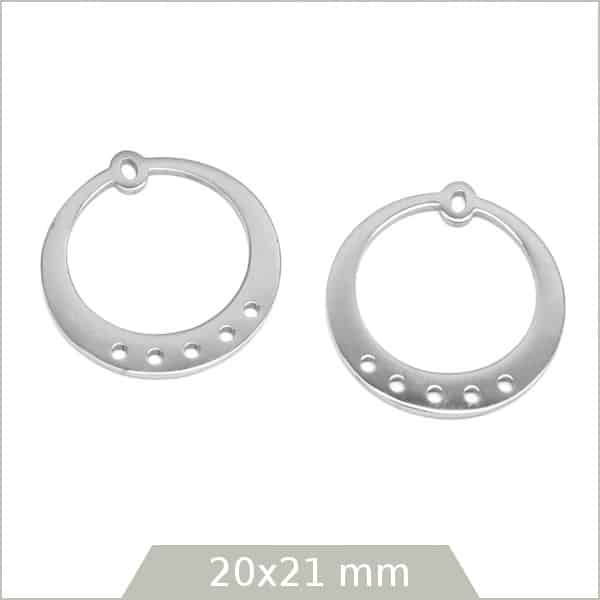 Créole connecteur en acier pour bijoux