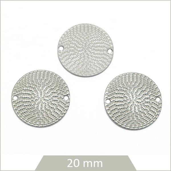 Pendentifs bijoux acier style vannerie