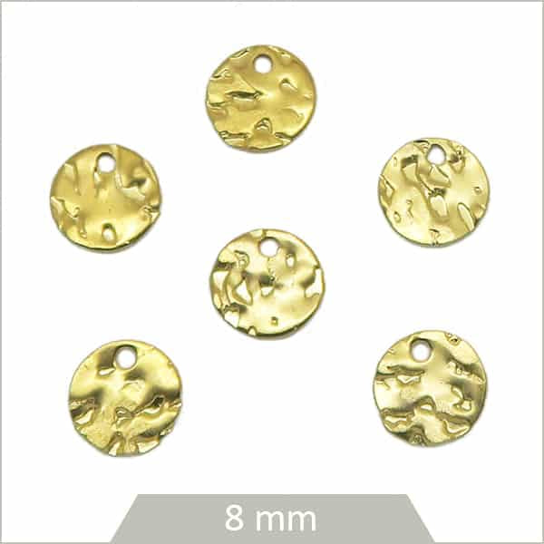 Vente en gros breloques acier texturé