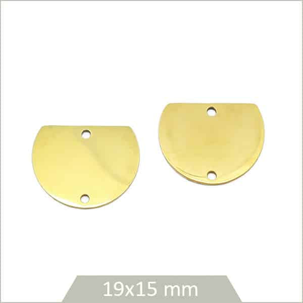 Pendentif acier doré style vase boule