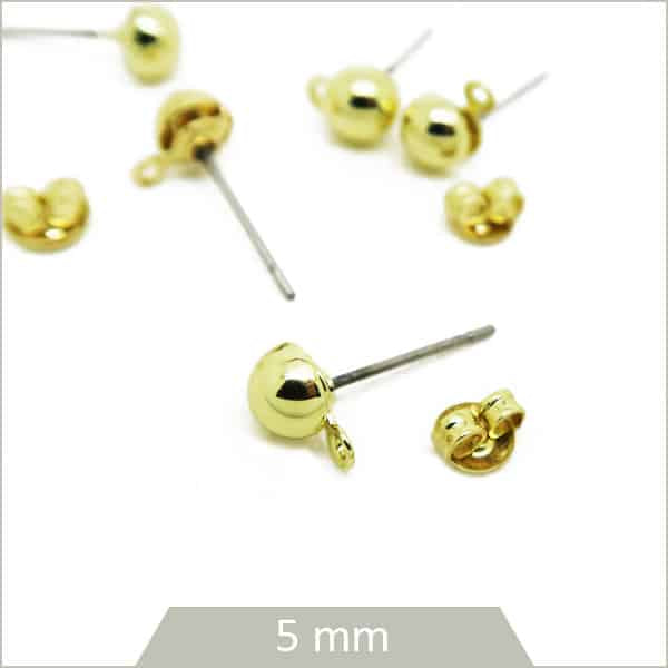 Vente clou boucles d'oreilles doré