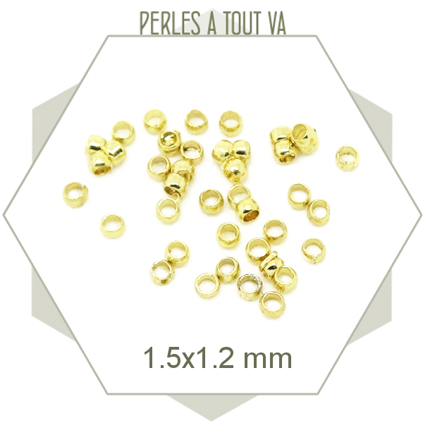 Acaht perles à écraser or pour bijoux