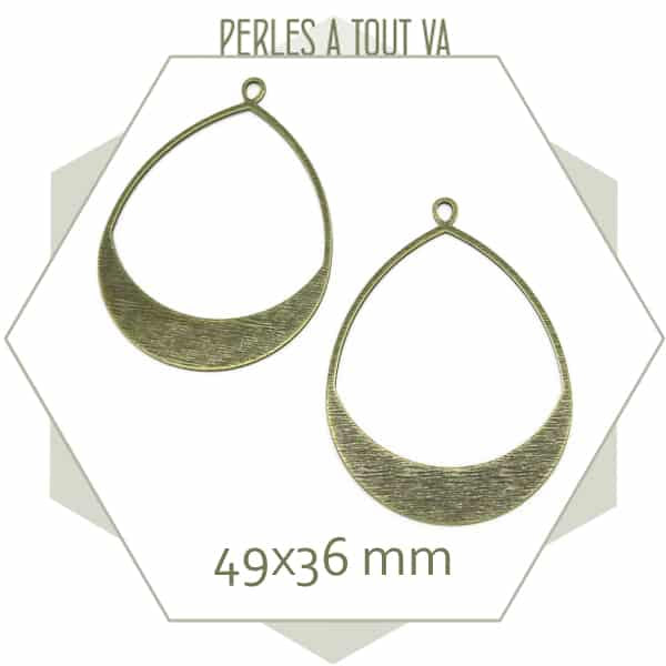 Vente créoles gouttes bronze