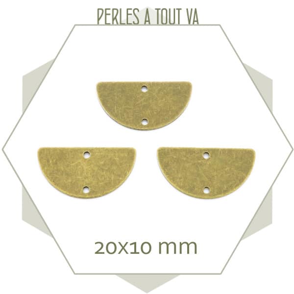 Connecteur demi cercle bronze