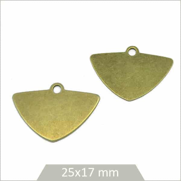 Breloques éventails bronze pour boucles d'oreilles