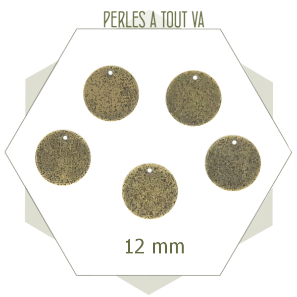 Fournisseur breloque ronde bronze