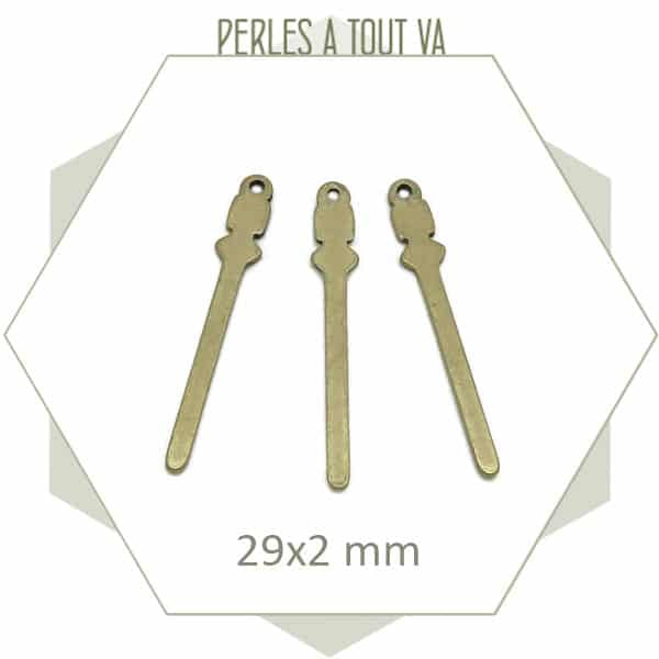 Grossiste breloque barre ornement bronze