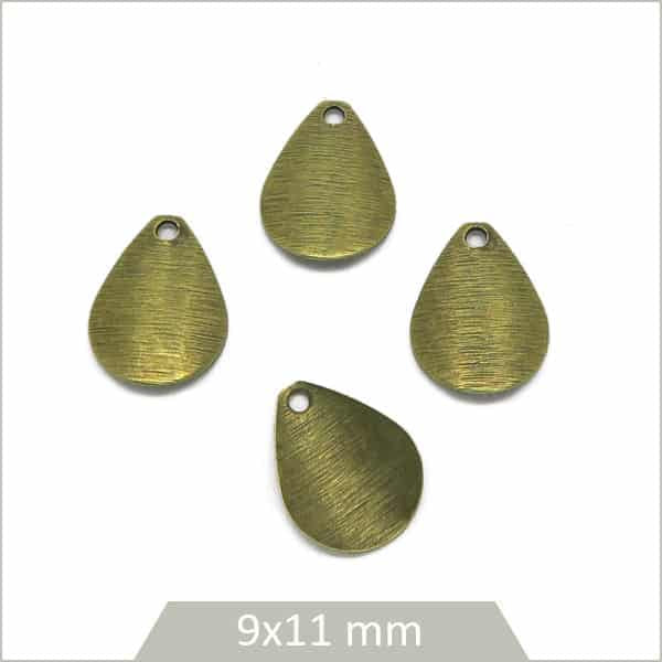 Petite breloque goutte bronze pour bijoux