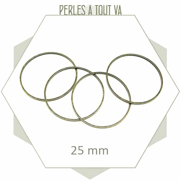 Vente anneaux fermes bronze pour bijoux
