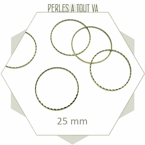 Fournisseur anneaux fermés gaufrés bronze
