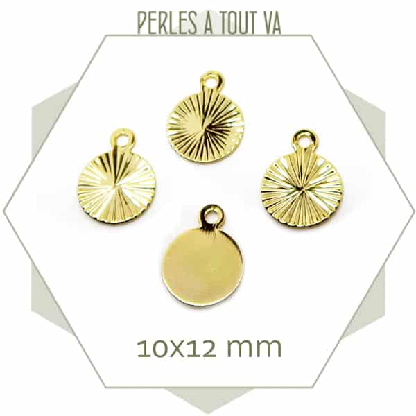 pendentif rond texturé