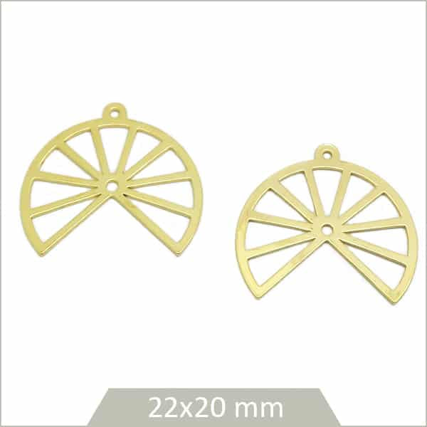fournisseur pendentif doré roue