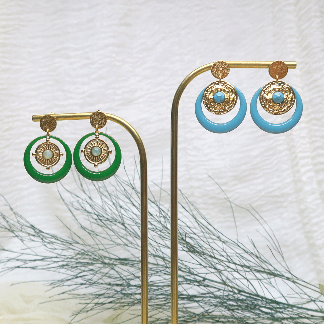 DIY boucles d'oreilles acier doré