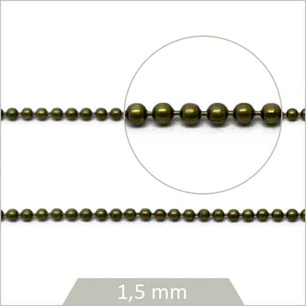 Fournisseur chaine bille bronze