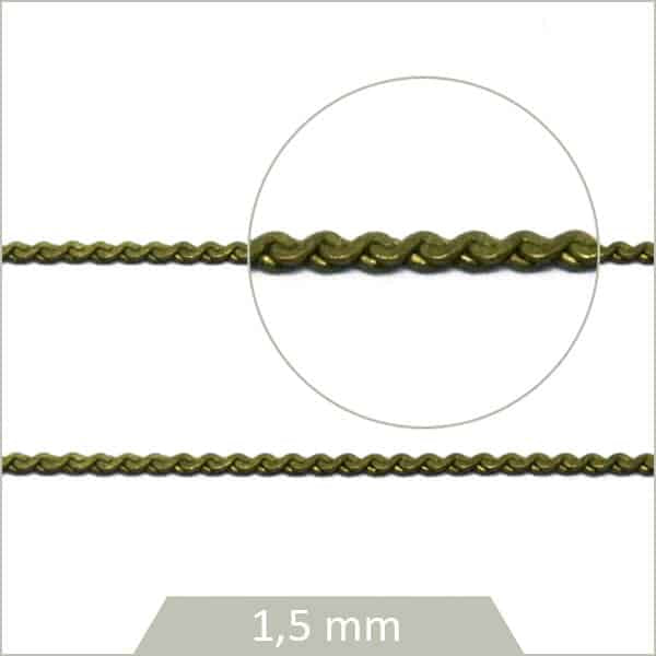 Chaine fantaisie serpentine bronze