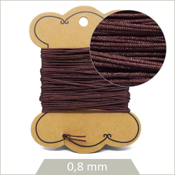 Fourniture cordon bijou marron