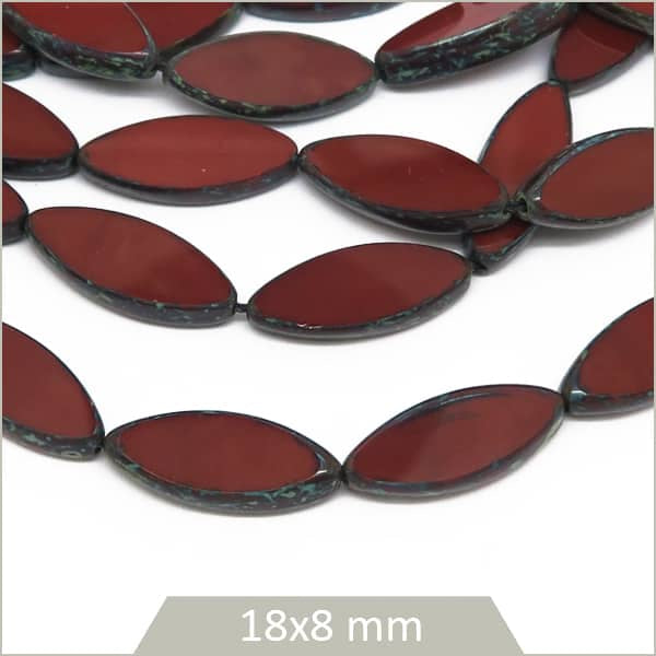 Grossiste perles verre tchèque navette