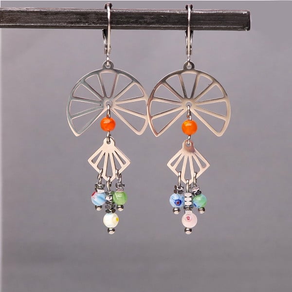 DIY boucles d'oreilles acier originale