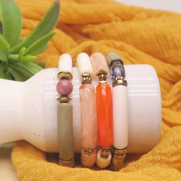 Faire bracelet tendance perles acrylique colorées